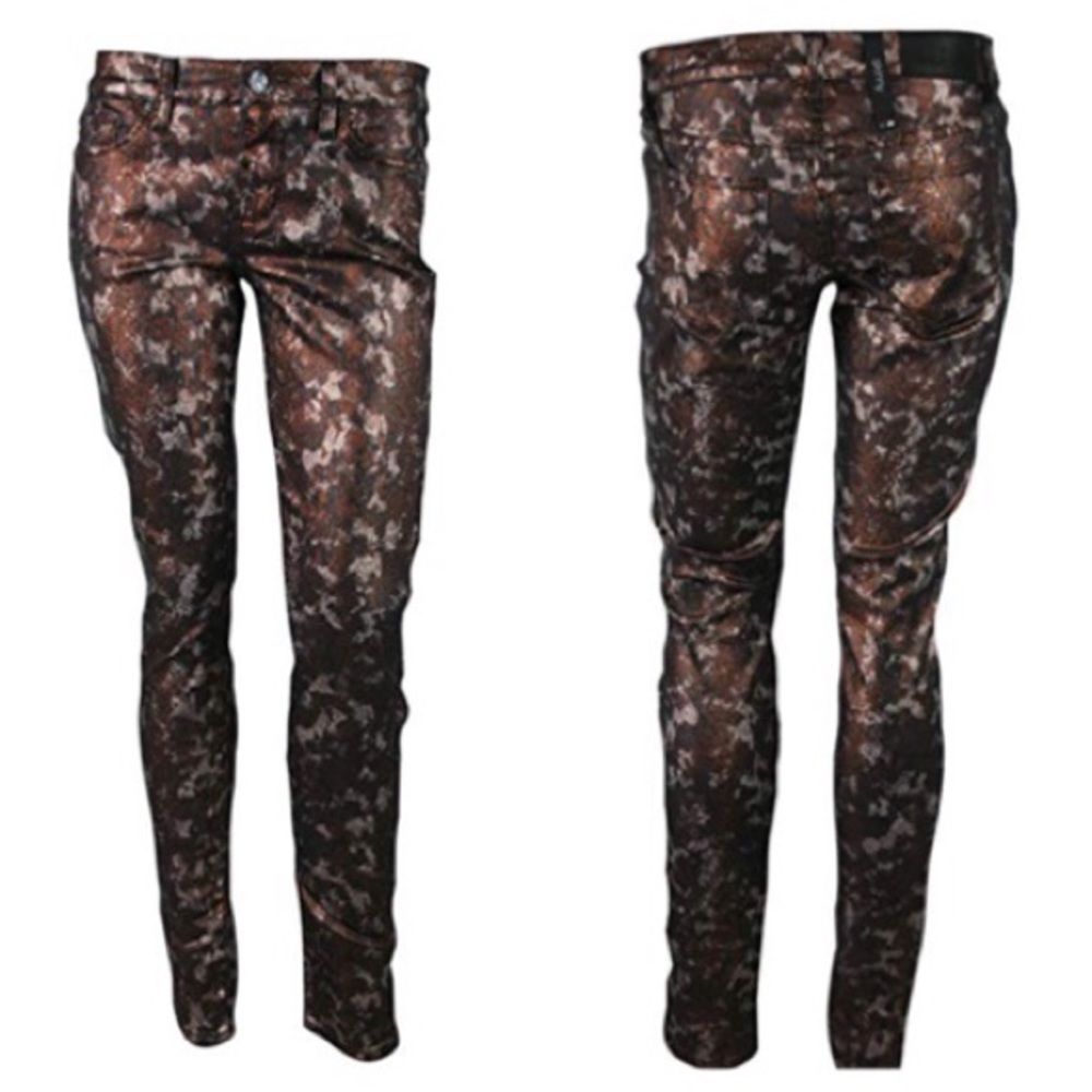 Else Bronze Snake Skinny Jeans
